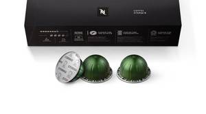 lot 1709 image: Nespresso Capsules Vertuo, Stormio, Dark Roast Coffee, 10-Count Coffee Pods, Brews 7.8oz.