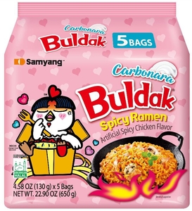 lot 1729 image: Samyang Buldak Carbonara Spicy Chicken Ramen 5-Pack