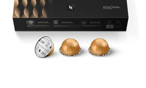 lot 1734 image: Nespresso Capsules Vertuo, Golden Caramel, Medium Roast Coffee, 10 Count Coffee Pods, Brews 7.8oz.