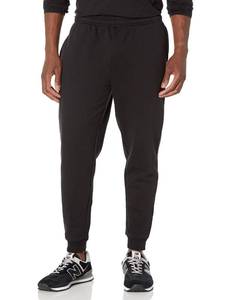 lot 1757 image: Amazon Essentials Mens Relaxed-Fit Fleece Joggers Sweatpants, Black, Large