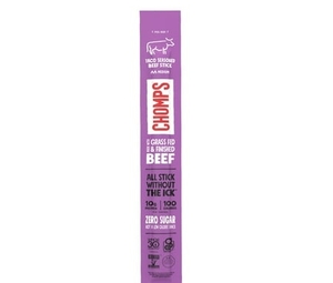 lot 1829 image: Chomps Taco Beef Jerky Snack Stick  10g of Protein 12pack