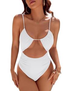 lot 1832 image: Blooming Jelly Womens One Piece Swimsuit Tummy Control Bathing Suit 2026 Sexy Slimming Flattering Cute Cheeky High Cut Out Ladies Swimwear (XX-Large, White)