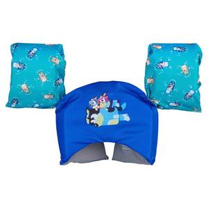 lot 2023 image: Swimways Bluey Swim Trainer Life Jacket Buckle Closure & Polyethylene Material 33-55lbs  - Retail $25