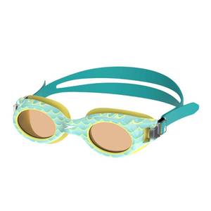 lot 2080 image: Speedo Junior Glide Printed Swim Goggles - Turquoise Wave For Ages 6-14, Polycarbonate & Silicone Materials - Retail $17