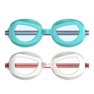 lot 2171 image: Speedo Junior Sprinter 2pk Swim Goggles - WhiteTeal Anti-Fog, Adjustable Strap, Ages 6-14 - Retail $20