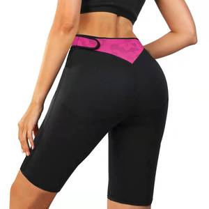lot 2173 image: Neoprene Sauna Sweat Shorts with Zipper Women Weight Loss Workout Body Shaper Yoga Leggings High Waist Pants Hot thermo Sport Capris Leggings M&nbsp