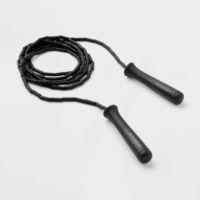 lot 4671 image: 1.6 Segmented Jump Rope - Black - All In Motion Polypropylene & TPR Material - Retail $11