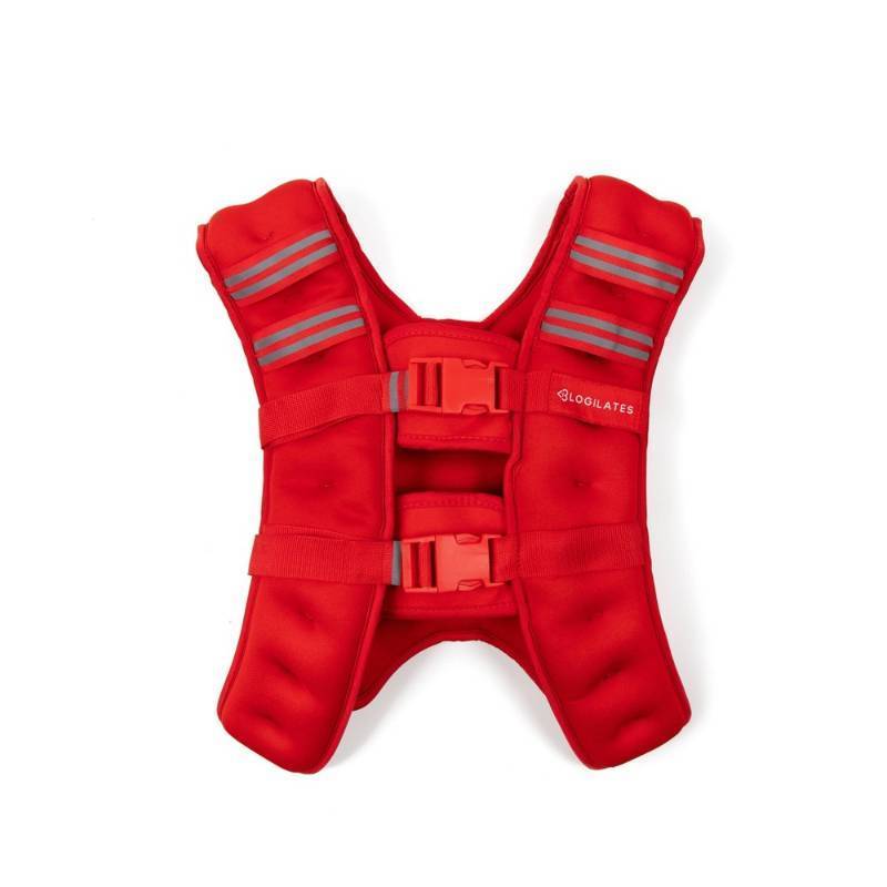 lot 4830 image: Blogilates Weighted Body Vest 15lbs - Red - Retail $47