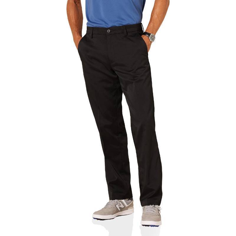 lot 4919 image: Amazon Essentials Mens Classic-Fit Stretch Golf Pant, Black, 34W x 30L - Retail $30