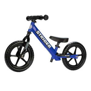 Strider 12 Sport Bike  Blue - No Pedal Balance Bicycle for Kids 1 to 4 Years - Includes Safety Pad  Padded Seat  Mini Grips &amp; Flat-Free Tires - Tool-Free Assembly &amp; Adjustments - Retail: 130