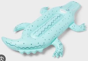 lot 4170 image: Sun Squad Giant Inflatable Crocodile Pool Float - Retail $25