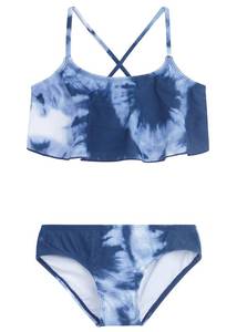 lot 4176 image: Kanu Surf girls Alania Flounce Bikini Beach Sport 2 Two Piece Swimsuit, Beach Girl Denim, 10 US - Retail $23