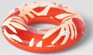 lot 4213 image: Sun Squad 48-inch Tropical Palm Leaf Pool Float - Retail $15