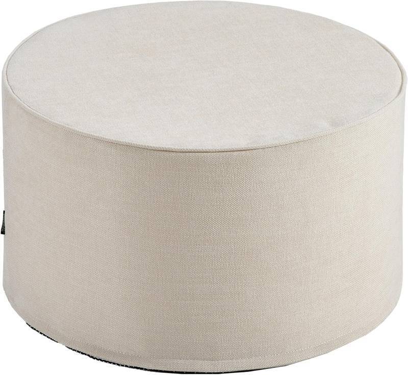 lot 431193 image: Large 22 Sturdy Ottoman Pouf for Living Room, Bedroom, Playroom, High Density Foam Filling Footrest, Side Table, Extra Seating Home College Dorm Dcor Extra Firm (Orange)