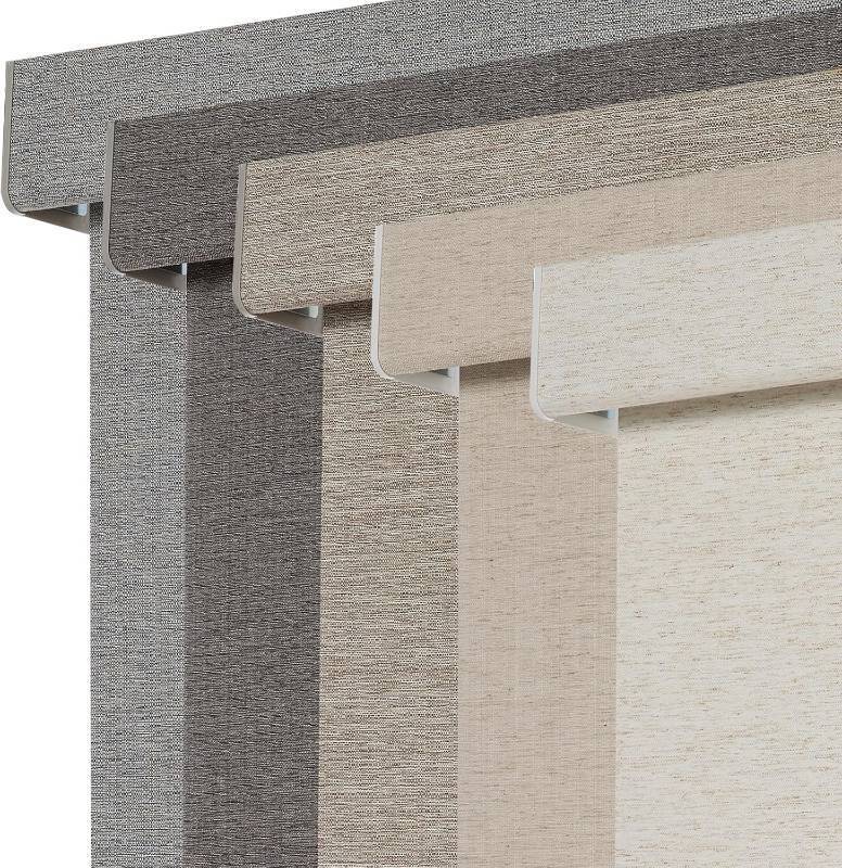 lot 431210 image: Persilux Blackout Roller Shades for Window Blinds,Cordless,Linen Fabric,Thermal Insulated Fabric UV Protection Shades for Home,Office,Bedroom,Door,Blackout-Cream,32 W X 72 H