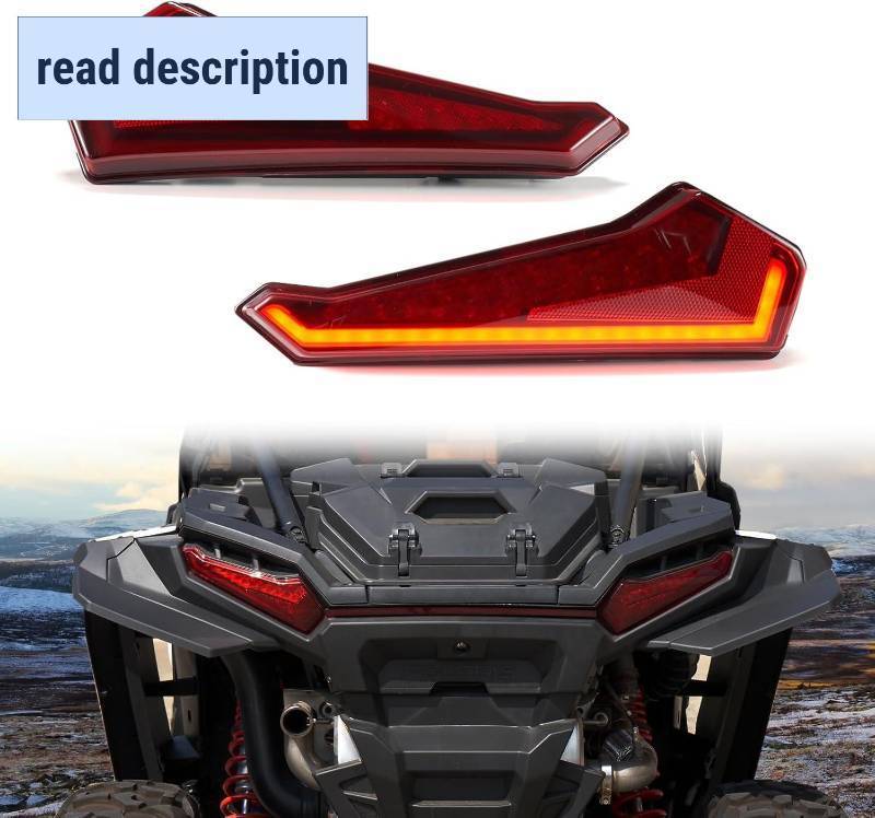 lot 321183 image: HAKA TOUGH Led Tail Lights for Polaris RZR XP 1000 Accessories 2024 2025, Red Brake Stop Lights Led Taillights for Polaris RZR XP 1000XP 4 1000 Accessories 2024 2025, 2PCS, Replace #2415182, 2415183