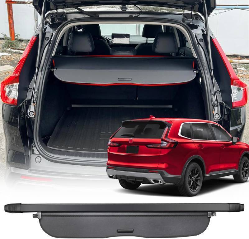 lot 321187 image: Cargo Cover for Honda CRV 2023-2025 2026 Accessories (Leather), for 2023-2026 Honda CRV Accessories(Include Hybrid) Retractable Trunk Cover Shield Shade Privacy Screen Anti-Theft for CR-V