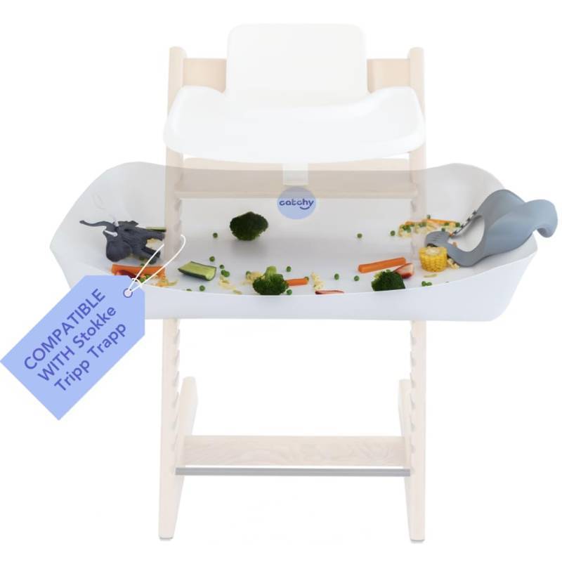 lot 311271 image: CATCHY - Food Catcher - Compatible with Stokke Tripp Trapp High Chair  11 Other High Chairs - Highchair Sold Separately - Baby & Toddler Food & Mess Catcher - Under High Chair Accessory