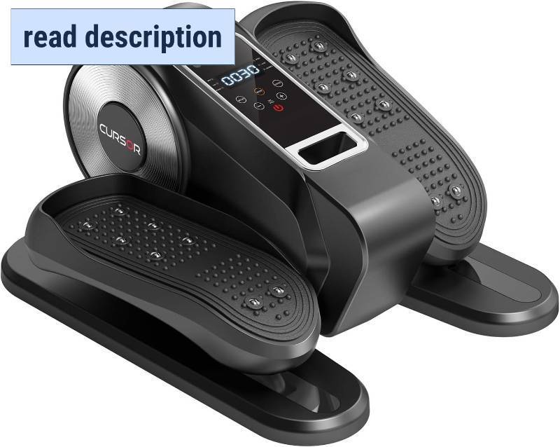 lot 330999 image: Retails for $104 Under Desk Elliptical Machine, Electric Seated Pedal Exerciser, Remoter