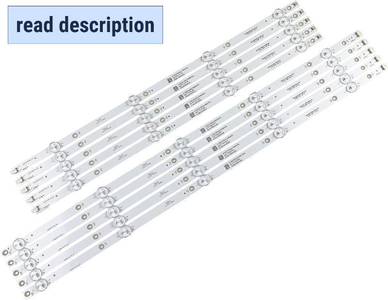 lot 441892 image: PANMILED 10 Pieces LED Backlight Strips for 55 TV LB55135 NS-55DF710NA19 LBM550M0501-PJ-4(L) 55UN70006LA
