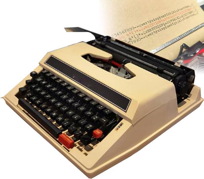 lot 441899 image: Retails for $125 Classic Old Fashioned Manual Typewriter - Portable &amp Easy to Use - Machinery Typewriter, kk321