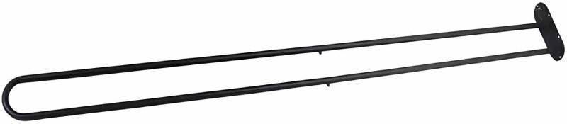 lot 251415 image: Retails for $110 LXHELIVERY U-Shape Room Divider Curtain Rod, Shower Curtain Rods - Wall Mount, Metal Support RailTemporary Wall for Hanging Room Divider Privacy Curtain(Black,230cm)