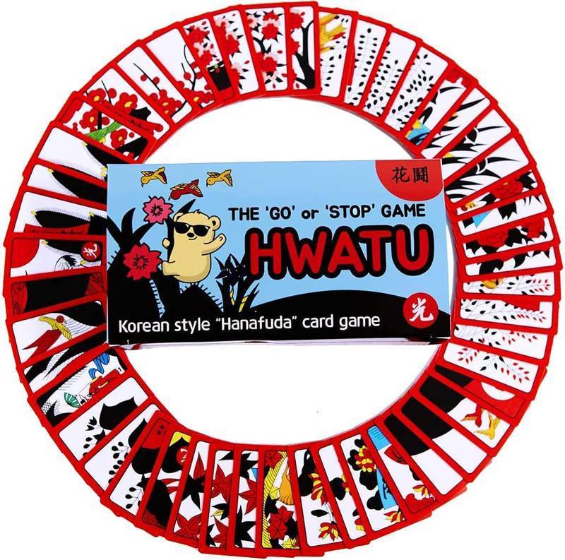 lot 351518 image: GEEKBEAR Hwatu - Korean Flower Card Game - Hanafuda - Go Stop HWATOO - Godori Game - New Year Board Game - Minari Movie Game