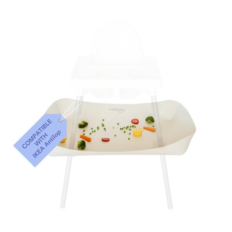lot 451917 image: CATCHY -Food Catcher-Compatible with IKEA Antilop High Chair  12 Other High Chairs- Highchair Sold Separately -Baby & Toddler Food & Mess Catcher-Premium Linen Inspired - Under High Chair Accessory