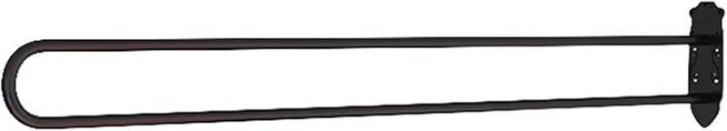 lot 451920 image: Partition Curtain Rod, U-Shape Room Divider, Metal Support Wall Mounted Privacy Partition Rod, Curtains DIY (Black, 6.56ft)