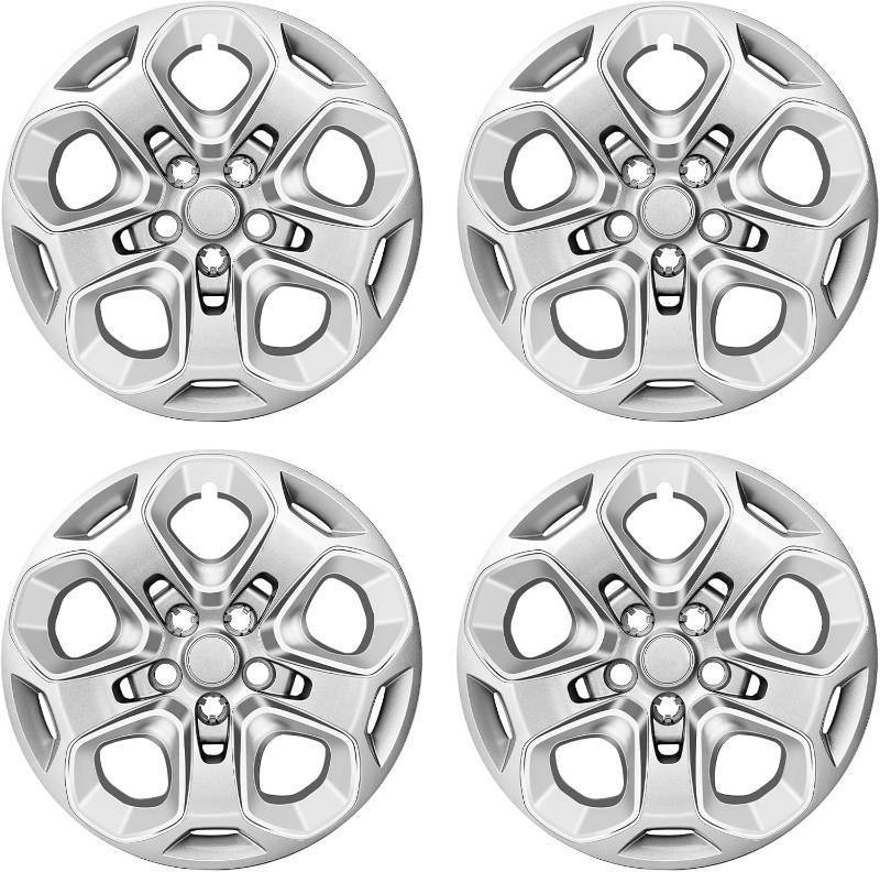 lot 261418 image: Wheel Hubcaps Compatible with Ford Fusion 2010 2011 2012 Wheel Covers 17 inch Set of 4Packs (Silver)