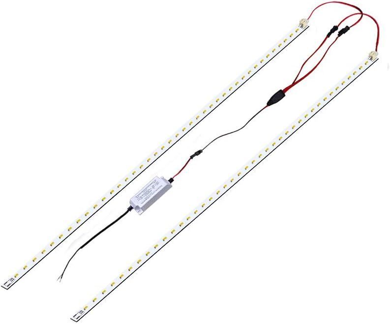 lot 361318 image: 2x2 FT LED Magnetic Retrofit Kit,2FT LED Troffer Retrofit Kit,18W,Daylight White 5000K,0-10V Dimmable,T8 T10 T12 Fluorescent Replacement LED Light Strip,Quick Easy Install