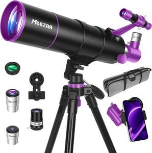 lot 131193 image: Retails for $110 Telescope, Telescope for Adults High Powered, 90mm Aperture 550mm Portable Professional Refractor Telescopes for Kids & Astronomy Beginners with Tripod, Phone Adapter, Carry Bag & Moon Filter