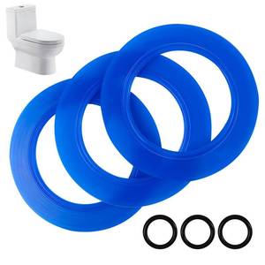 lot 18351 image: Upgraded Silicone Flush Valve Seal for American Standard Toilet Parts - Replacement With O Rings for Champion 4 Eljer Titan 4 and 3Pack - Retail $5