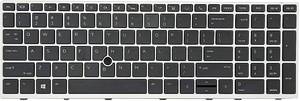 lot 18368 image: Replacement Keyboard for HP EliteBook 850 G5 850 G6 755 G5, Zbook 15u G5 & Zbook 15u G6 Laptop, HP Elitebook 850 G6 Keyboad with Silver Frame wih Backlit with Point US Layout - Retail $22