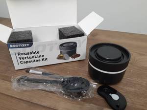lot 18370 image: Sootsz Reusable VertuoLine Coffee Capsules Kit - Retail $25