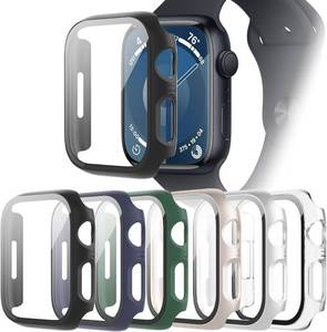 lot 18373 image: 6-Pack Case Compatible with Apple Watch Series 11 10 46mm with Tempered Glass Screen Protector, QCKANLJ Ultra-Thin Hard PC Protective Face Cover Bumper for iWatch 1110 46 mm - Retail $8