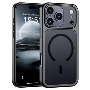 lot 18375 image: SUPFINE Magnetic for iPhone 17 Pro Case (Compatible with MagSafe)(Military Grade Drop Protection)(Camera Protection) Translucent Matte Shockproof Phone Cover 2025,Black - Retail $10