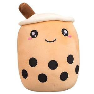 lot 18459 image: VHYHCY Cute Stuffed Boba Plush Bubble Tea Food Milk Cup Plushie Pillow , Soft Kawaii Hugging Plush Toys Gifts for Kids(Brown, 9.4 inch) - Retail $13
