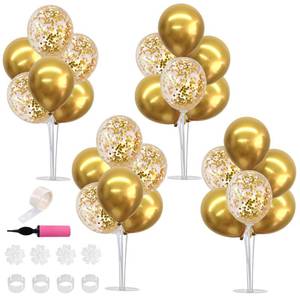lot 18471 image: TONIFUL 4 Set Gold Balloon Centerpieces for Tables,Gold Birthday Party Decorations,Table Centerpieces for 50th Birthday Anniversary Graduation Decorations 2026 New Year Prom Retirement Wedding - Retail $18