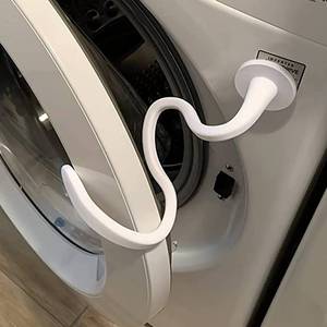 lot 18506 image: Washer Door Prop and Stopper for Front Load Washing Machine, Removable Washer Door Holder - Flexible Washer Door Stopper Keep Washer Door Open to Prevent Odors - White - Retail $8