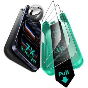 lot 18510 image: ESR 2 Pack 9H Glass for iPhone 17 Pro Max Screen Protector, Military-Grade Shatterproof, with AR Anti-Reflective Technology, Armorite Ultra-Tough Tempered Glass with Ultra Fit Tray - Retail $22