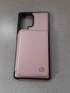 lot 18521 image: UEEBAI Wallet Case for Samsung Galaxy S25 Ultra 5G, Card Holder Slots Pocket Handbag Case Magnetic Closure Kickstand with Wrist Strap TPU Shockproof Flip Case for Women - Retro Pink - Retail $18
