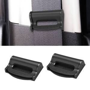 lot 18547 image: PLALEI 2PCS Car Seatbelt Adjuster, Universal Auto Seat Belt Clips for AdultsKids, Comfort Car Shoulder Neck Protector Strap Positioner, Seatbelt Locator Retainer Locking Clips for Car, SUV (Black) - Retail $12
