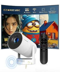 ãElectric FocusãMagcubic Mini Projector 4K Support, Portable Projector with WiFi 6 and Bluetooth 5.4, Smart Proyector, 5W Soundbase Speaker, 180Â°Rotation for Home Theater - Retail: $86