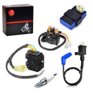 lot 18561 image: CDI BOX Ignition Coil Voltage regulator rectifier Relay Kit For HONDA 1993 FourTrax 300 TRX300 TRX300FW 30410-HC4-770 - Retail $36