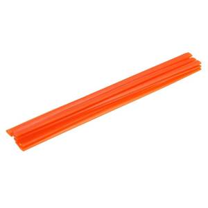 lot 18568 image: MECCANIXITY 10 Pcs Orange Plastic Welding Rods 9.5mm x 250mm HDPE Flat Ribbon Plastic Welding Strip for Repairing Water Tanks Forklift Pallets Trash Cans Transfer Troughs(0.4inch x 10inch) - Retail $10
