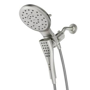 lot 18570 image: Moen Verso Chrome Round Rain Shower Head and Detachable Handshower Combination with Magnetix Docking System and 60-inch Metal Hose, 220C2 - Retail $85