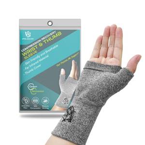 lot 18585 image: Vital Salveo Compression Gloves for Arthritis & Wrist Support �� Thumb & Wrist Sleeve for Pain Relief, Typing, Carpal Tunnel, Tendonitis �� Fingerless, for Men & Women (1PC)-Medium - Retail $19