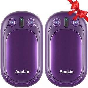 lot 18587 image: Pre Owned AI Hand Warmers Rechargeable, AaoLin 2 Pack Electric Hand Warmers Reusable, 12Hrs Long Heating, Portable Pocket Handwarmer Great Gift for Outdoors, Camping, Golf, Hunting Gear - Retail $18