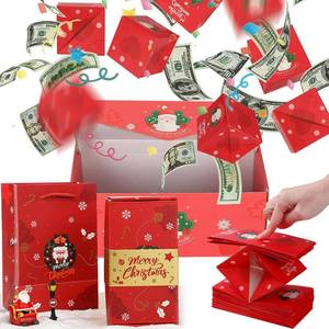 lot 18608 image: 16pcs Surprise Gift Box Explosion for Money, 2025 Newly Folding Pop-Up Explosion Gift Box, Surprise Box Gift Box for Money, Christmas Boxes Explosion Gift Box for Money and Birthday(Red) - Retail $16